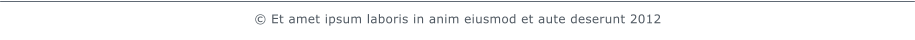  Et amet ipsum laboris in anim eiusmod et aute deserunt 2012